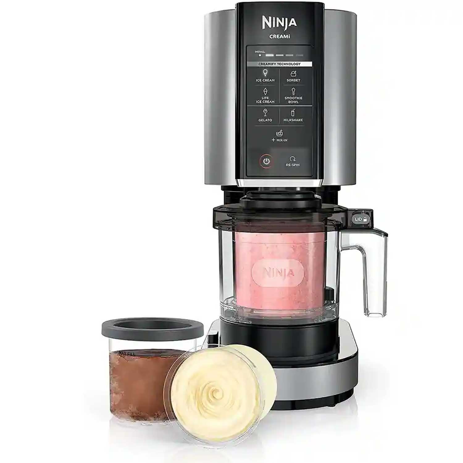 Ninja NC301  CREAMi Ice Cream Maker, 7 One-Touch Programs Perfect for Kids - Silver